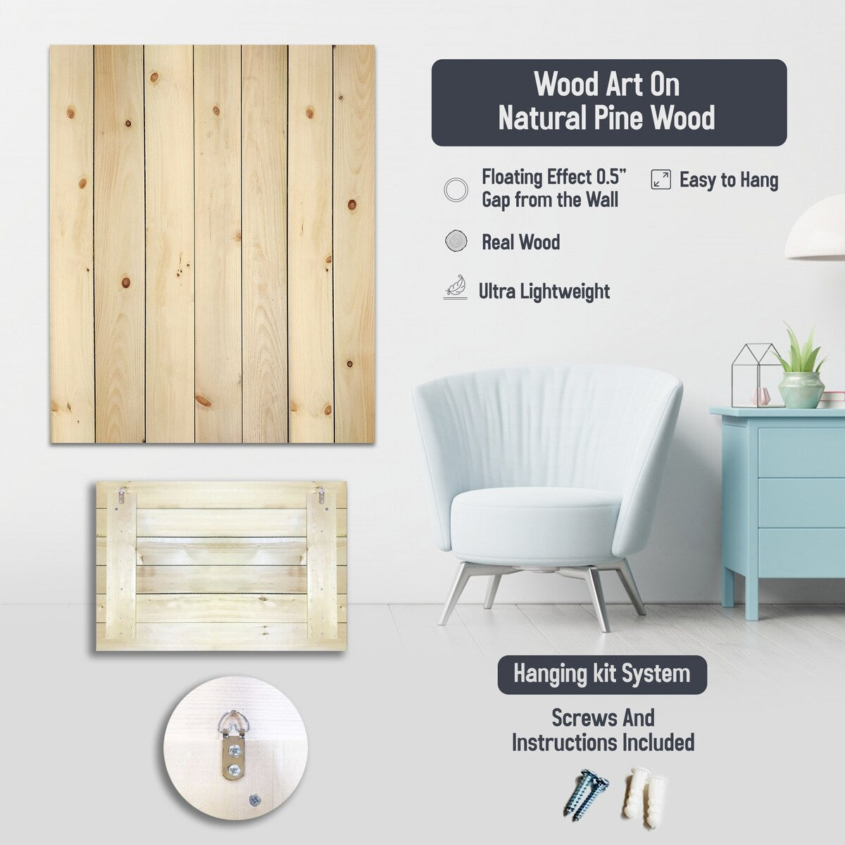 Designart "Cuba Cigar Craftsmanship Expression" Cuba Landscape Wood Wall Decor - Grey Wood Panel On Natural Pine Wood