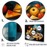 Designart "Cubic Wine Tasting Notes I" Food Wall Art