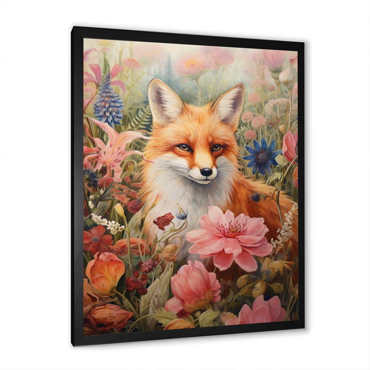 Cool Cute Orange Fox Geometric Pattern Graphic Gift Shirt