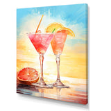 Designart "Daiquiri Dawn Cocktail Glass" Cocktails Wall Art