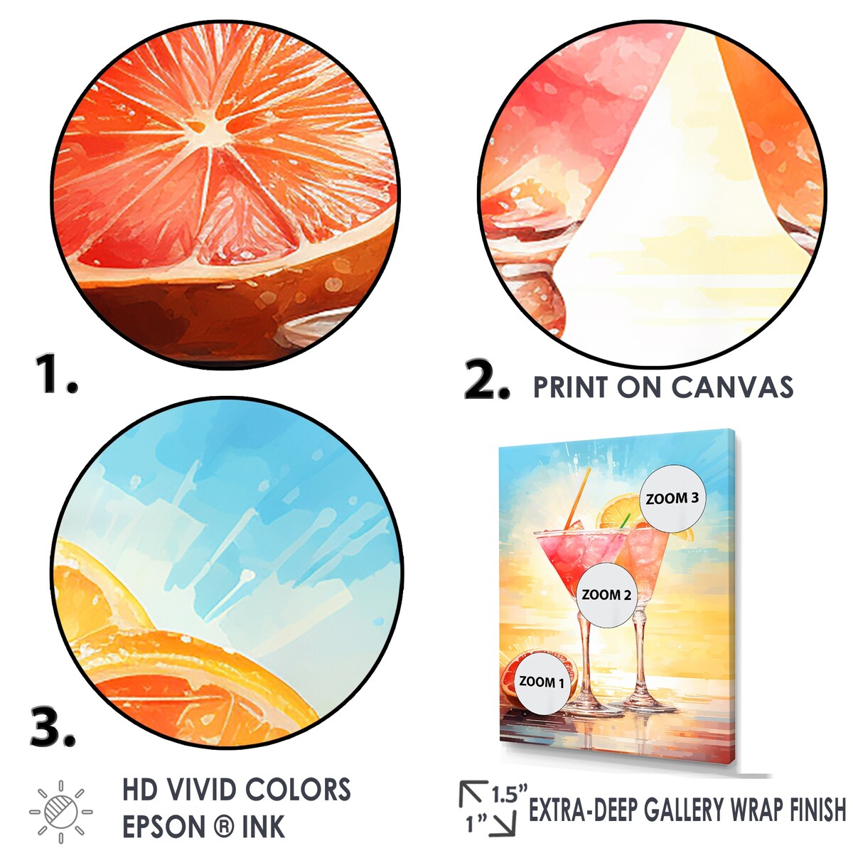 Designart "Daiquiri Dawn Cocktail Glass" Cocktails Wall Art