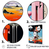 Designart "De Stijl Geyser Horizon" Geyser Wall Art