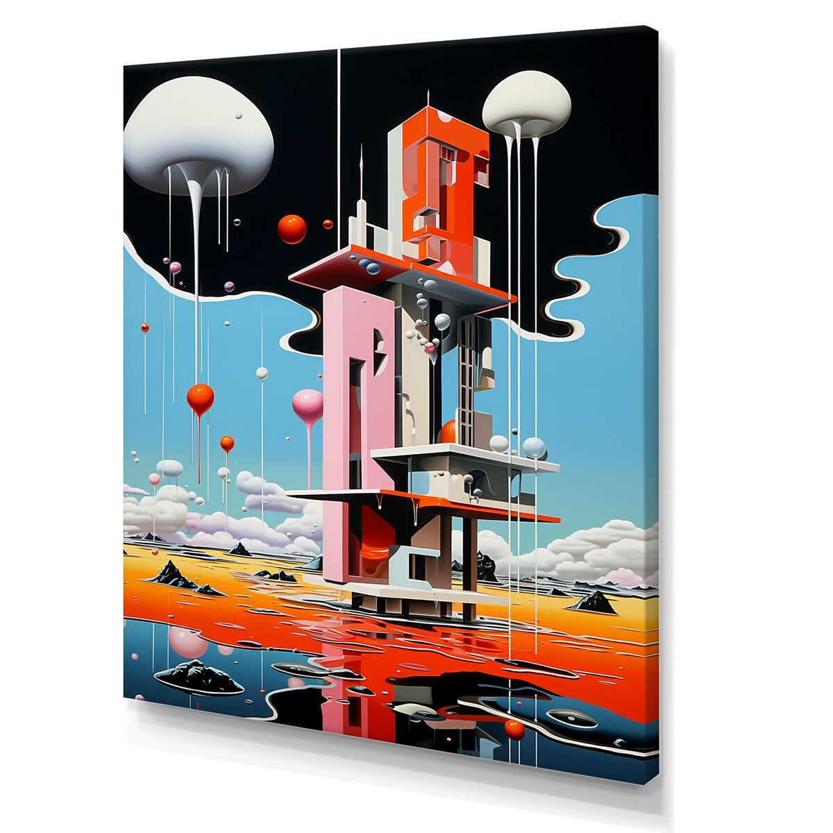 Designart "De Stijl Geyser Horizon" Geyser Wall Art
