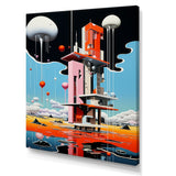 Designart "De Stijl Geyser Horizon" Geyser Wall Art