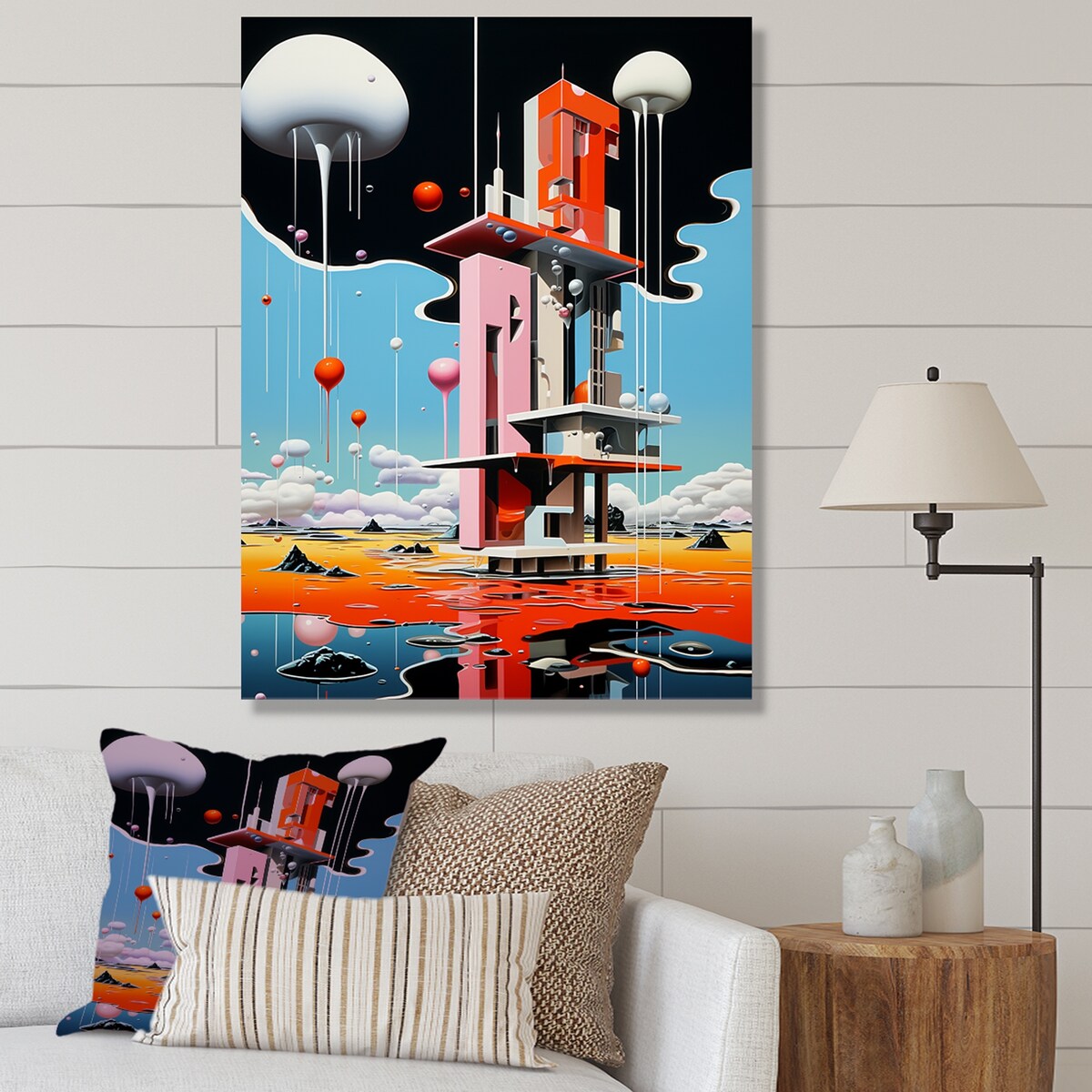 Designart "De Stijl Geyser Horizon" Geyser Wall Art
