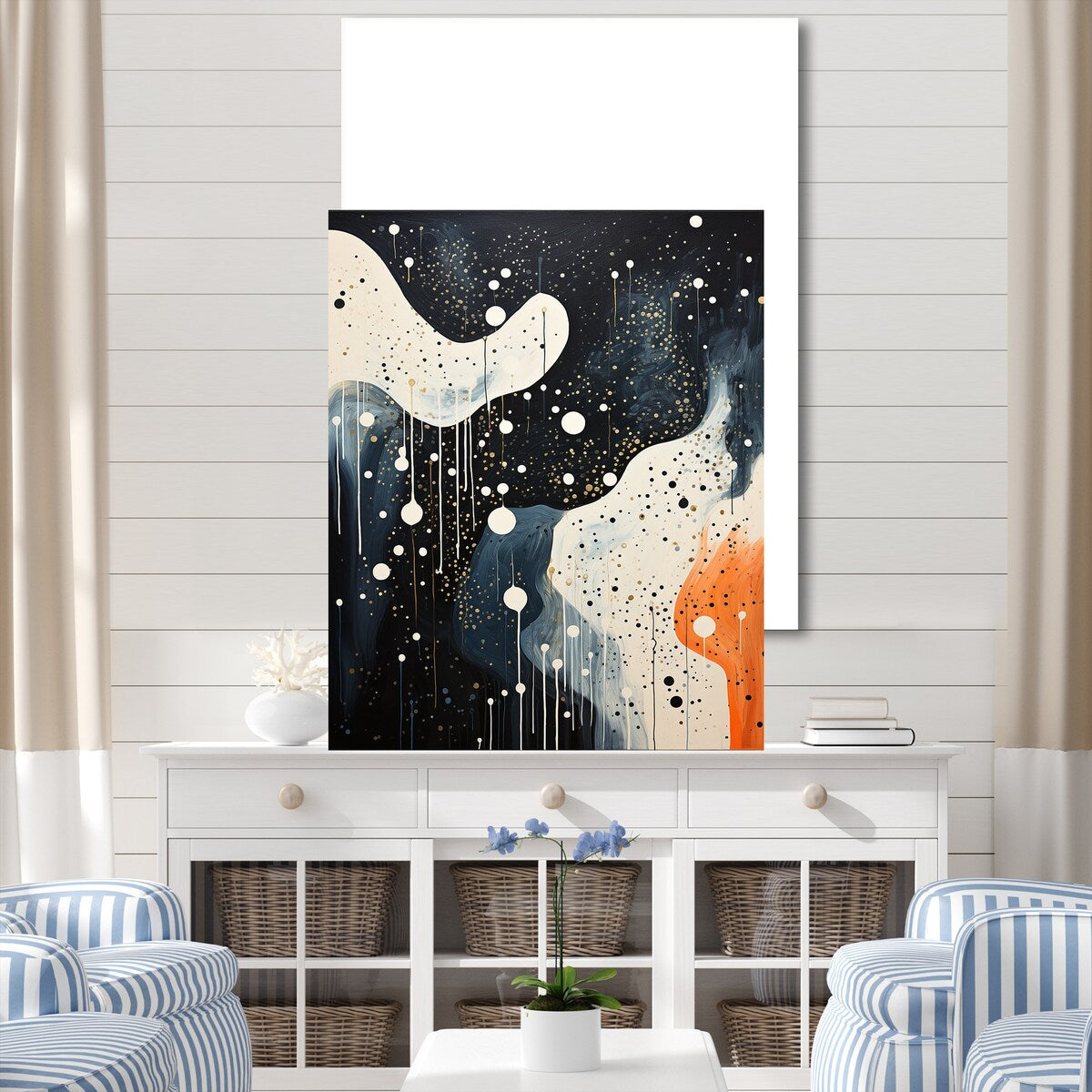 Designart "Deep Marine Scenes Modern Collage" Coastal Coral Under Water Wall Art