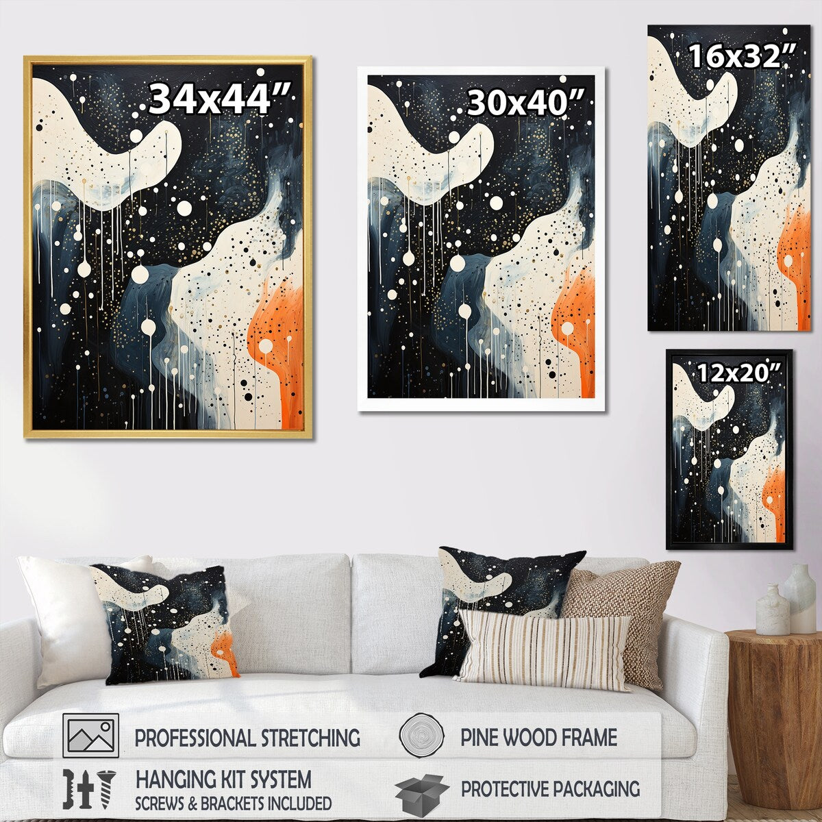 Designart "Deep Marine Scenes Modern Collage" Coastal Coral Under Water Wall Art