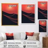 Designart "Desert Horizon On Mars Planet III" Desert Wall Decor Orange - Global Entryway Framed Wall Art Print