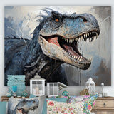Designart "Dinosaur Blue T Rex Supreme" Dinosaurwall Art