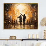 Designart "Disco Dazzle Dancer Complicity" Dance Framed Canvas Prints