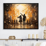 Designart "Disco Dazzle Dancer Complicity" Dance Framed Canvas Prints