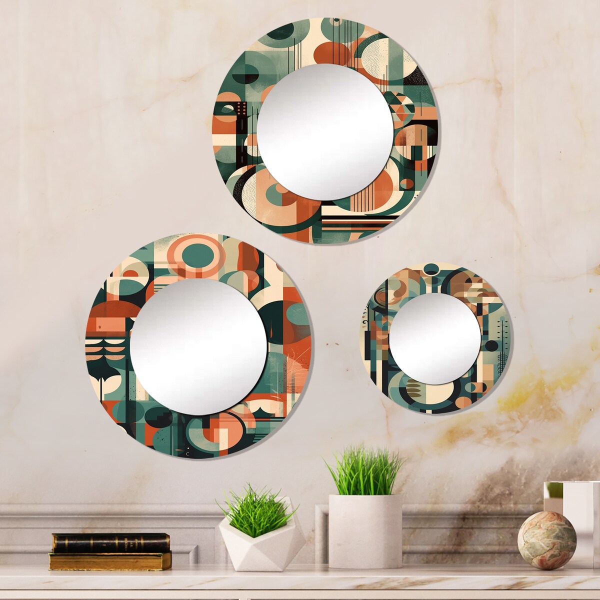 Designart Discovering The Magic Of Boho III Abstract Mirror Set Of 3 Overstock