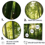 Designart "Dynamic Light Bamboo Grove II" Bamboo Wall Art