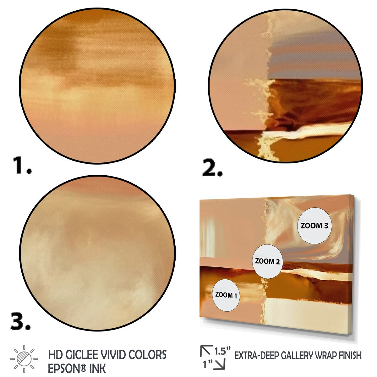 Designart "Earth Tone Mysteries IV" Abstract Canvas Wall Art