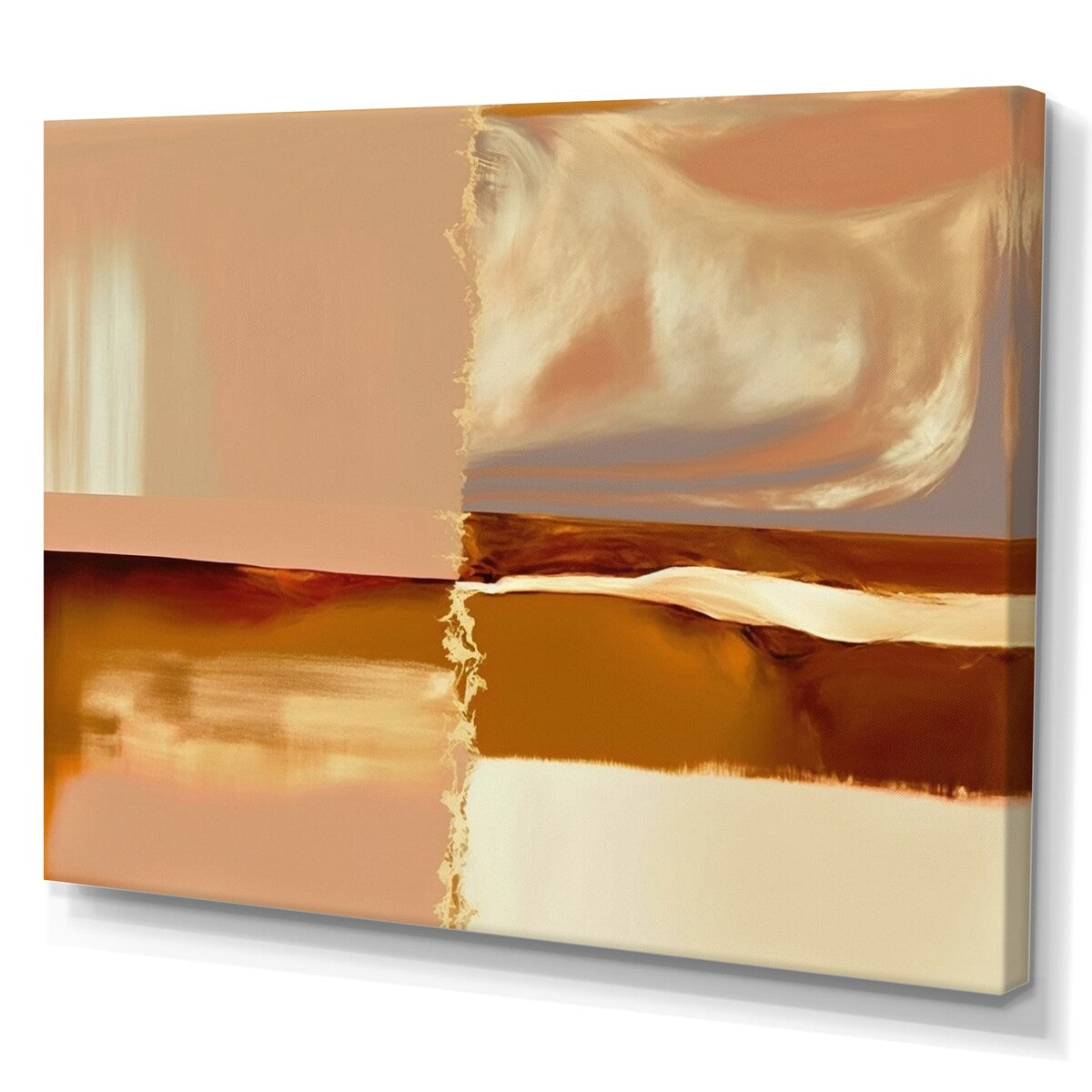 Designart "Earth Tone Mysteries IV" Abstract Canvas Wall Art