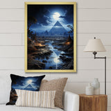 Designart "Egypt Ethereal Moonlit Sands" Egypt Framed Canvas Wall Art