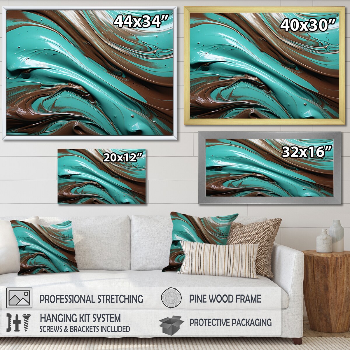 Designart "Elixir Cacao Ice Cream Liquid II" Cacao Wall Art