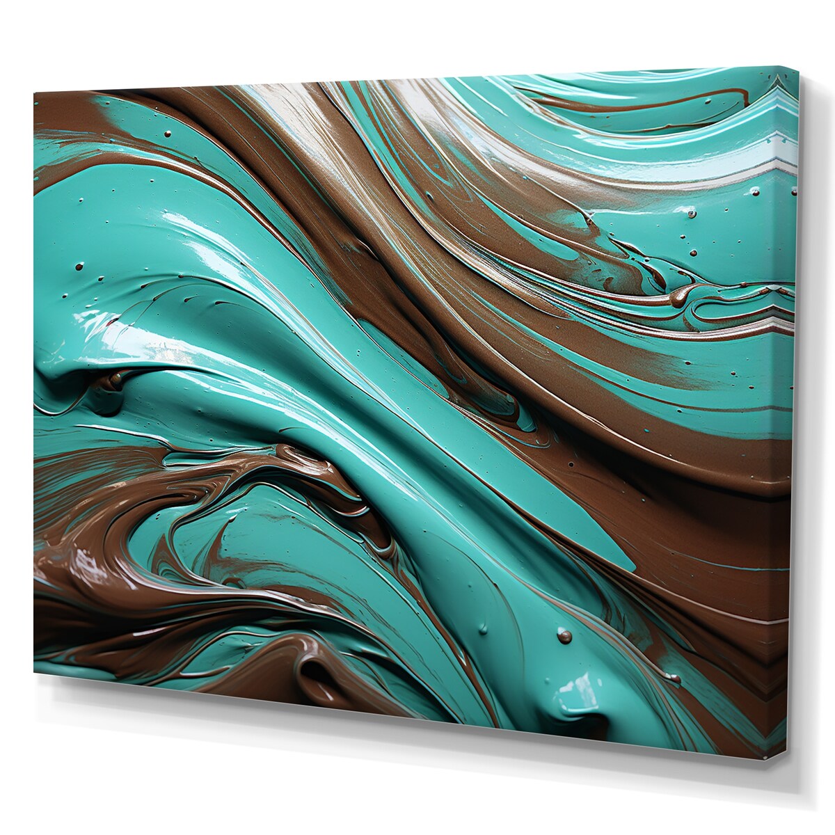 Designart "Elixir Cacao Ice Cream Liquid II" Cacao Wall Art