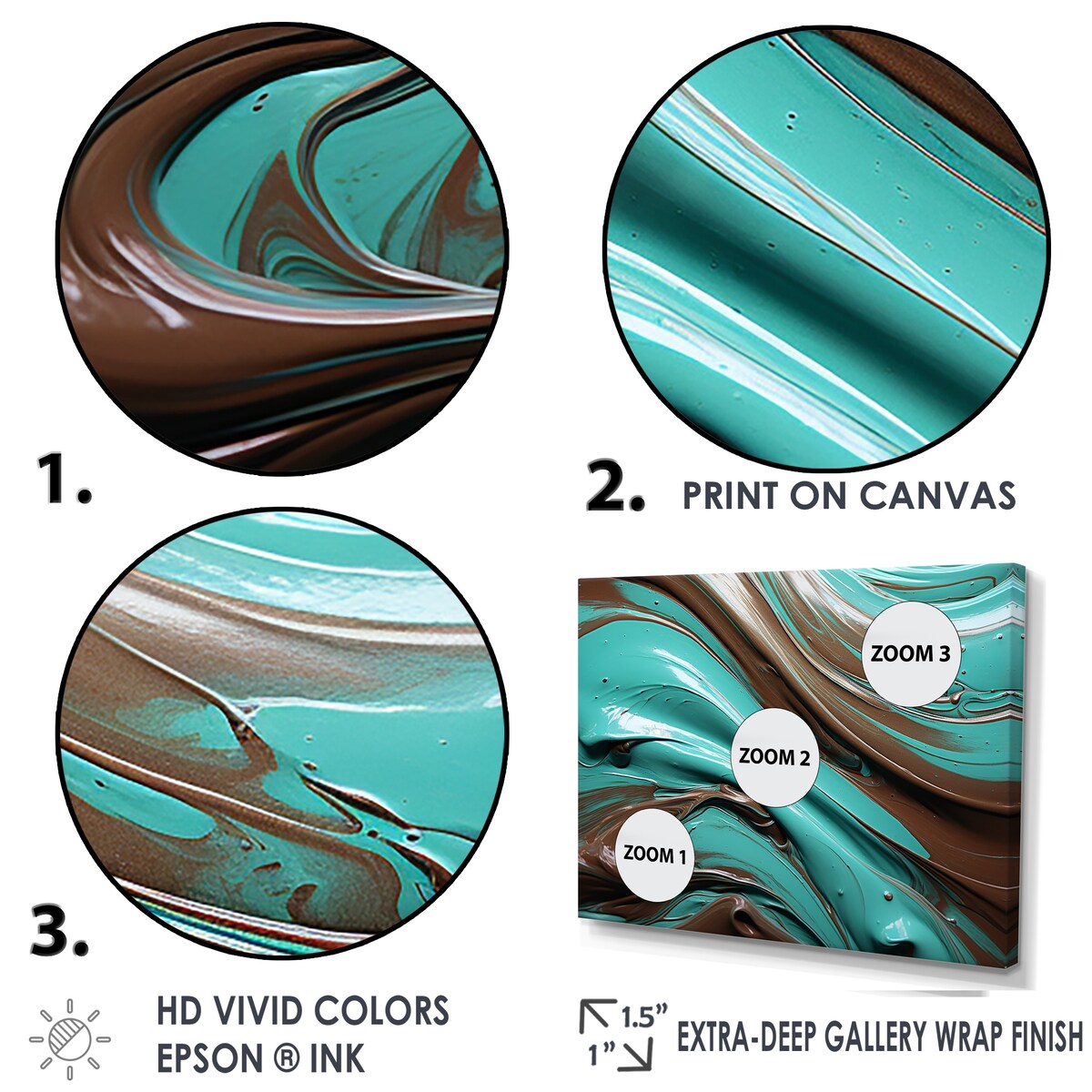 Designart "Elixir Cacao Ice Cream Liquid II" Cacao Wall Art