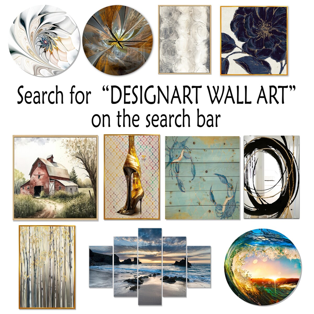 Designart "Emerald Champagne Golden Glass" Champagne Gold Wall Decor - Traditional Entryway Framed Wall Art