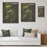 Designart "Emerald Jungle Palm Leaves Embrace I" Palms & Palm Trees Wall Art Green Wood Panel On Natural Pine Wood