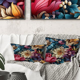 Designart "Enchanted Paisley Gard Marble Pattern II" Marble Printed Throw Pillow