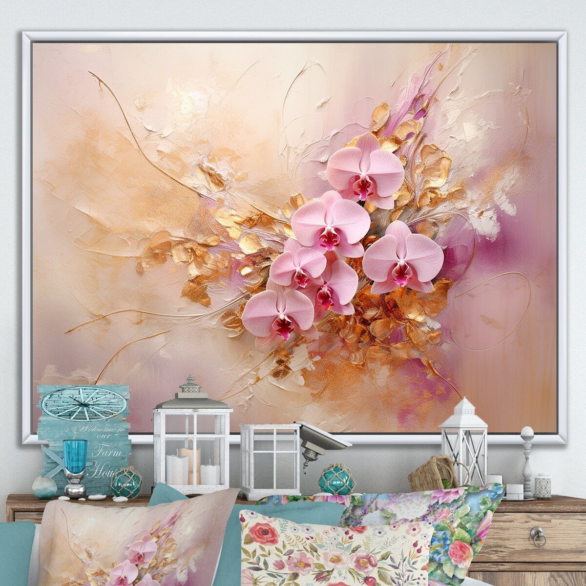 Designart "Ephemeral Echo Spiral" Abstract Spirals Framed Canvas Art Print
