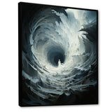 Designart "Ephemeral Echo Spiral" Abstract Spirals Framed Canvas Art Print