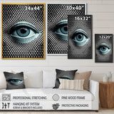 Designart "Eye In Circular Infinity V" Modern Geometric Framed Canvas Wall Art Print