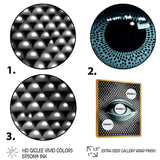 Designart "Eye In Circular Infinity V" Modern Geometric Framed Canvas Wall Art Print