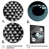 Designart "Eye In Circular Infinity V" Modern Geometric Framed Canvas Wall Art Print