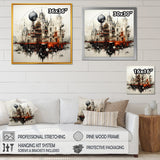 Designart "Factory Lines In Simplicity Drawing" Factories Wall Art