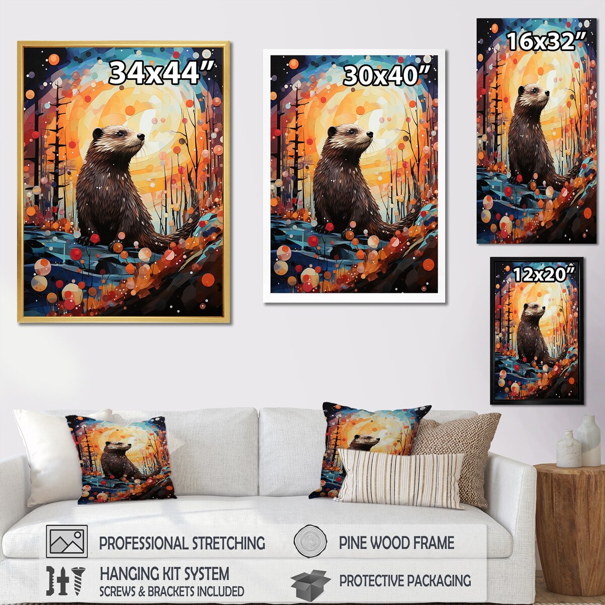 Designart "Fantasy Beaver Timberland " Beaver Wall Art