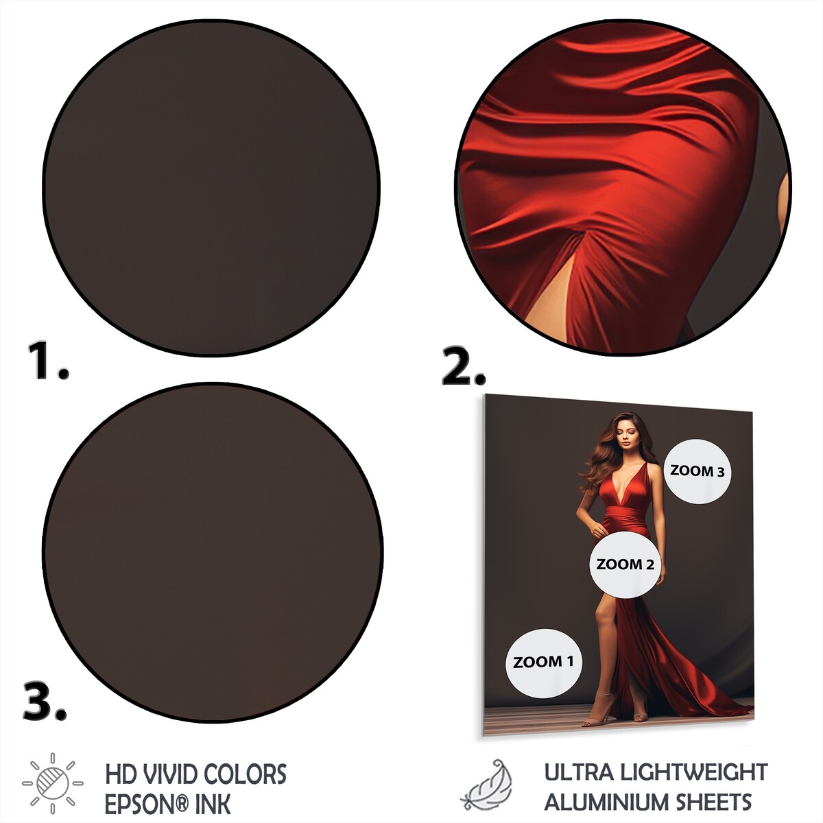 Designart "Fashion Vision Of Red Woman Alure I" Woman Fashion Photography Red Metal Wall Art - Modern Metal Art Work