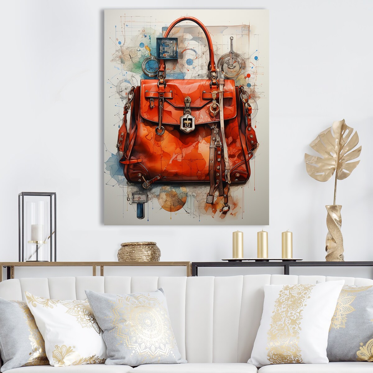 Designart "Fashionista Fashion Handbag " Fashion Bag Wall Art