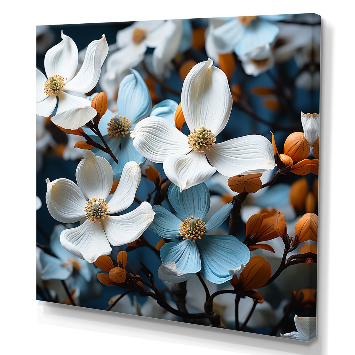 Designart "Flowers Dogwood Blooms Burst" Dogwood Wall Art