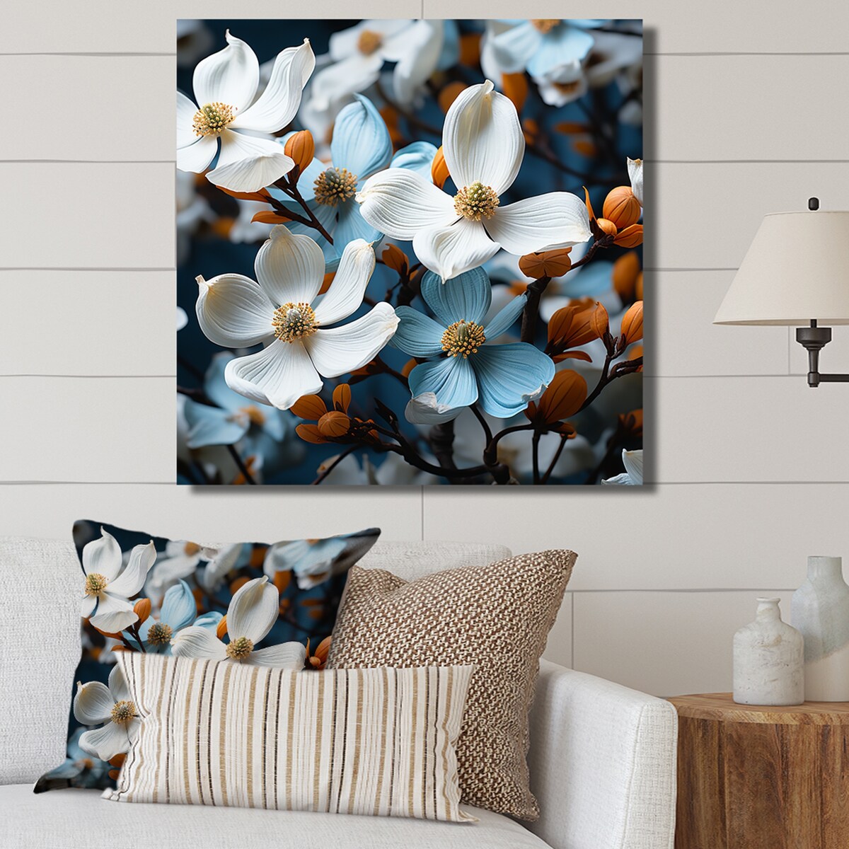 Designart "Flowers Dogwood Blooms Burst" Dogwood Wall Art