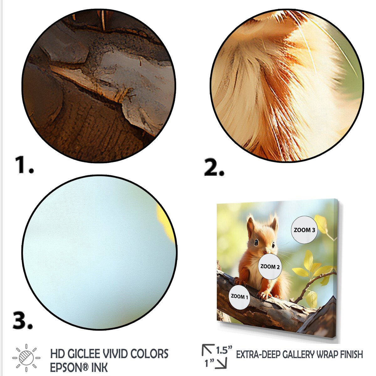Designart "Forest Cute Squirrel" Squirrel Brown Wall Decor - Modern Entryway Framed Wall Art Print