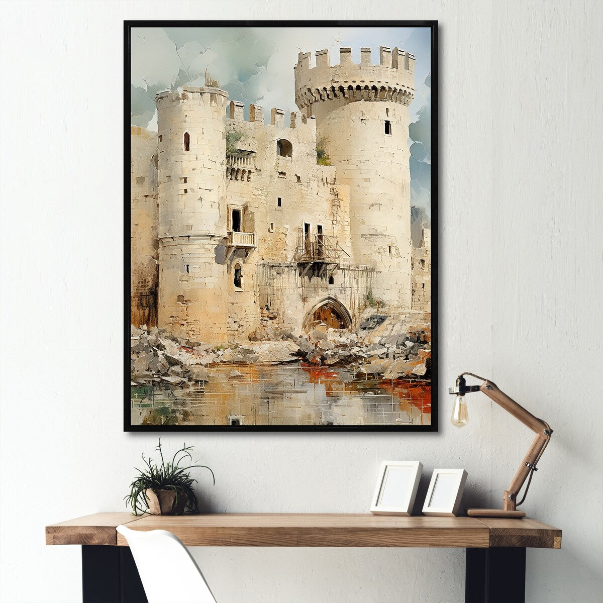 Designart "French Castle Of Avignon I" France Framed Wall Decor