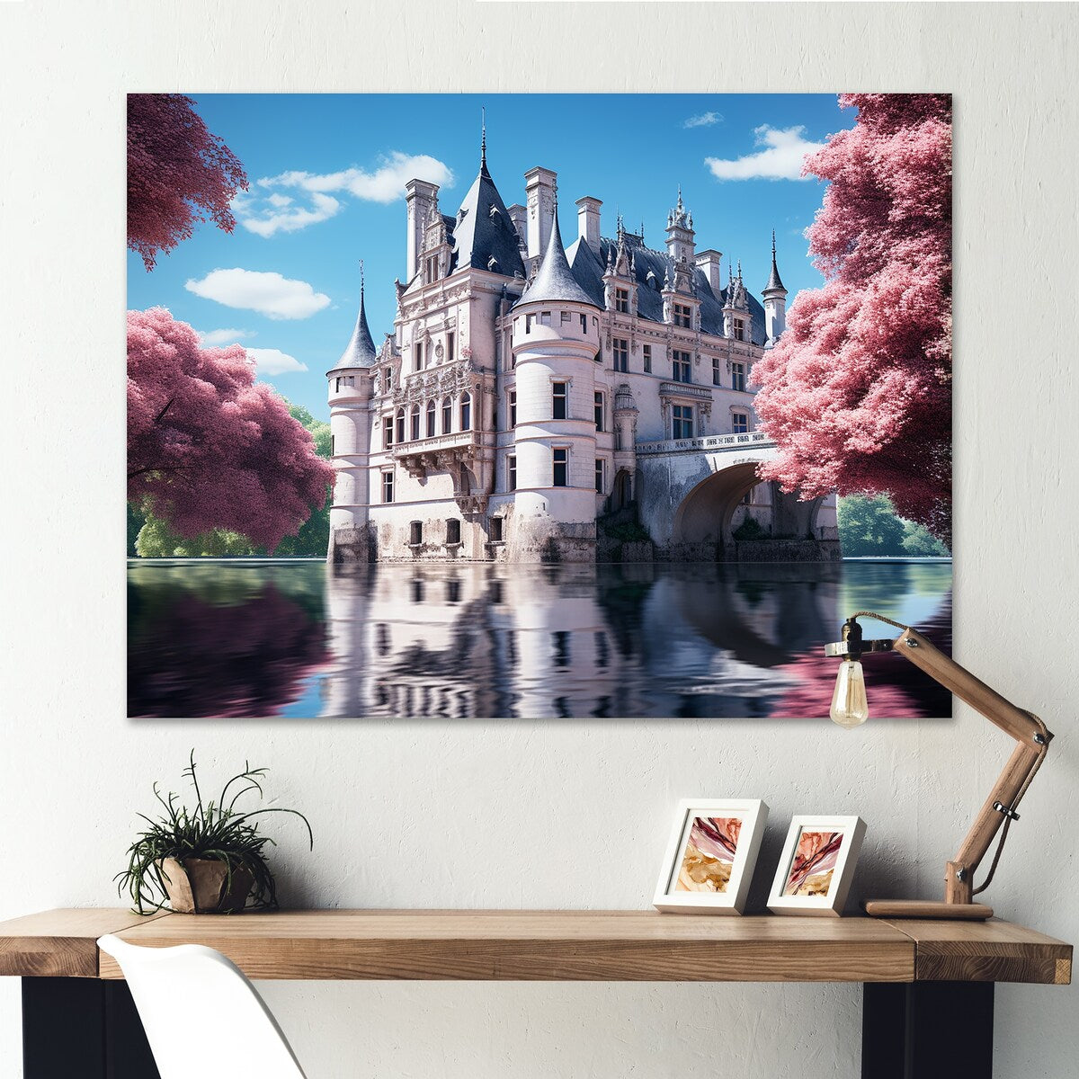 Designart "French Castle Of The Loire" France Wall Art