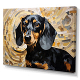 Designart "Funny Daschund Portrait I" Dog Wall Art