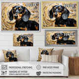 Designart "Funny Daschund Portrait I" Dog Wall Art
