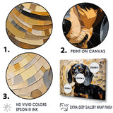 Designart "Funny Daschund Portrait I" Dog Wall Art