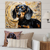Designart "Funny Daschund Portrait I" Dog Wall Art