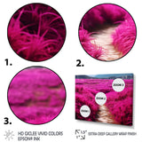 Designart "Fushia Blooming Abstraction II" Fuschia Wall Decor