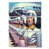 Designart "Futuristic Fashion For Woman I" Fashion Woman Canvas Art Print - 3 Panels