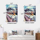 Designart "Futuristic Fashion For Woman I" Fashion Woman Canvas Art Print - 3 Panels