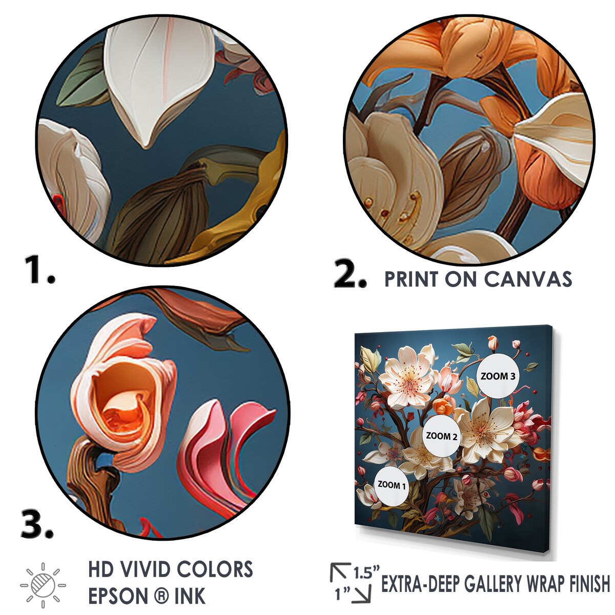 Designart "Gentle Magnolia Song I" Magnolias Wall Art