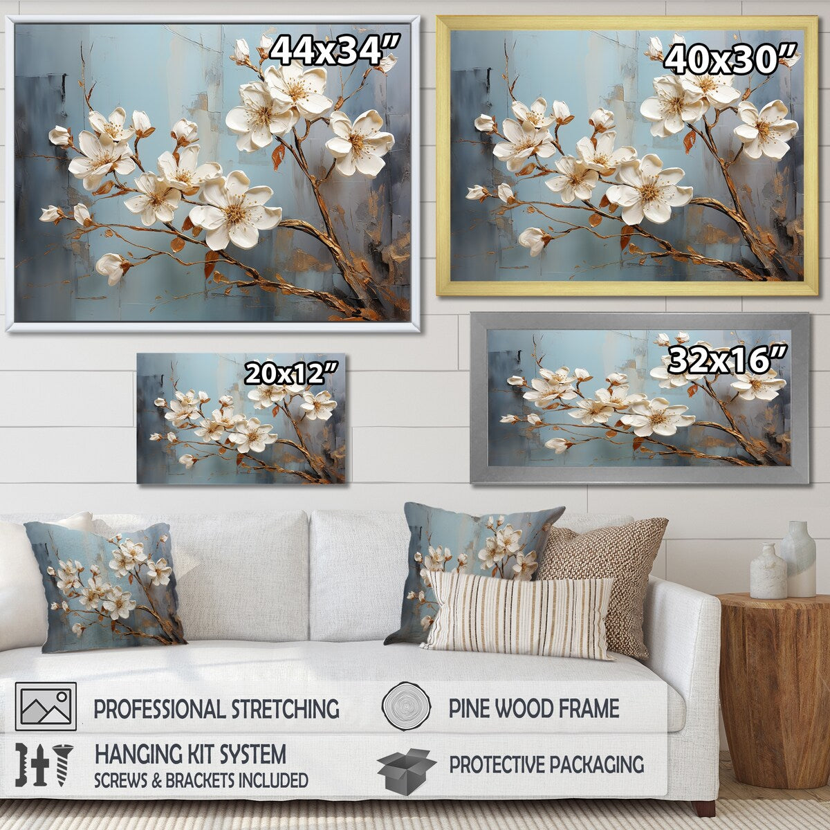 Designart "Gilded Beauty Daffodils Gilded Accents " Daffodils Wall Art