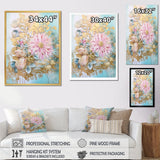 Designart "Gilden Pink Lily Vintage Illustration I" Lily Framed Canvas Art Print